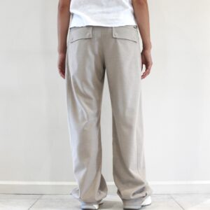 Lacoste Pantalon Large Flanelle Fluide Beige