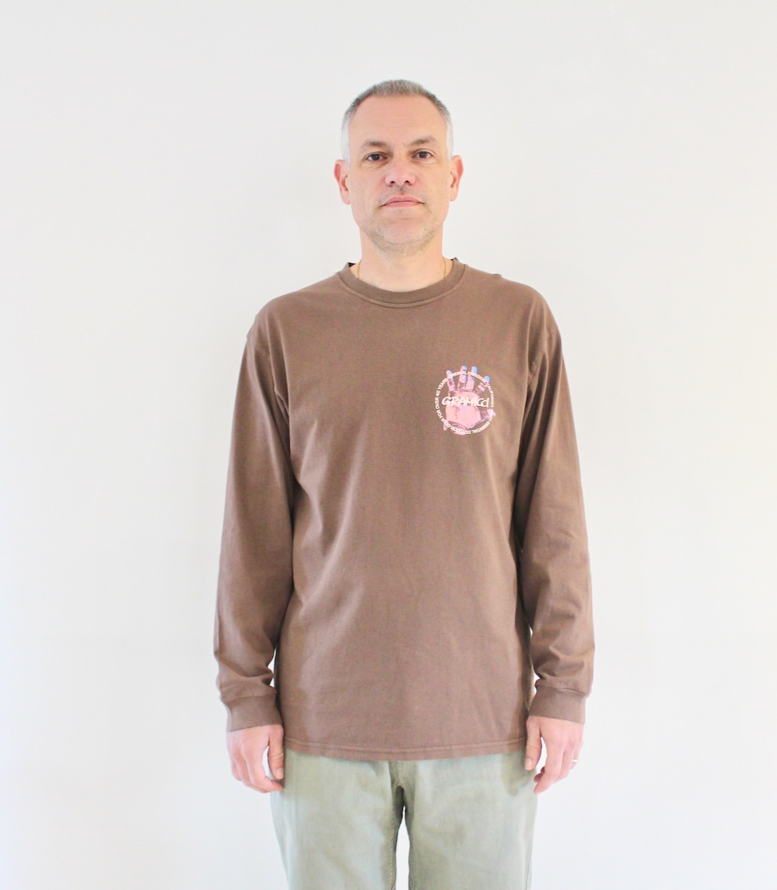 Gramicci Climber's Hand L/S Tee Pigment Brown