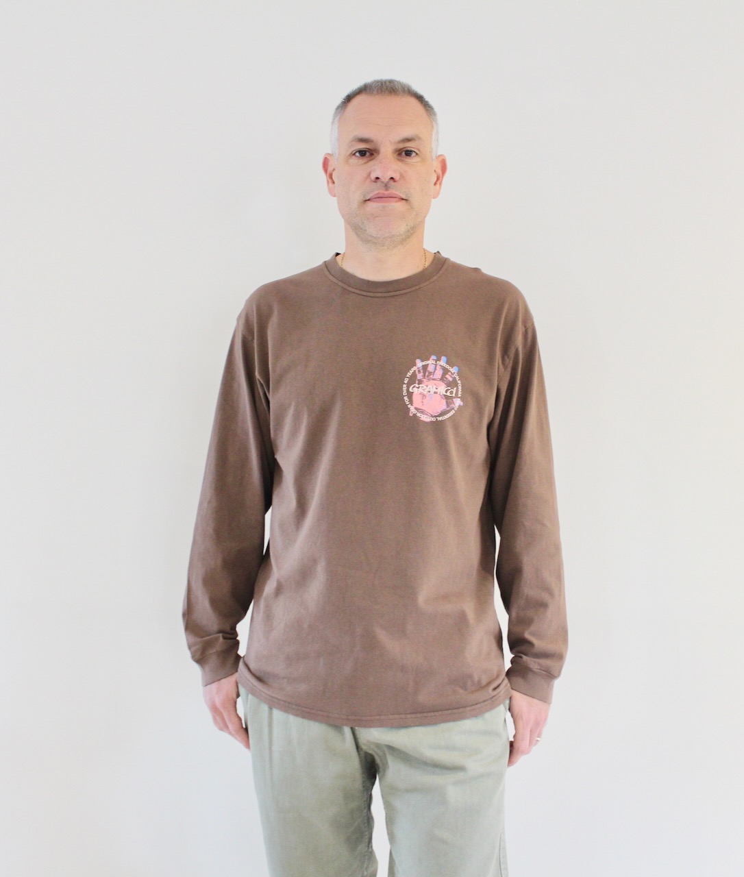 Gramicci Climber's Hand L/S Tee Pigment Brown