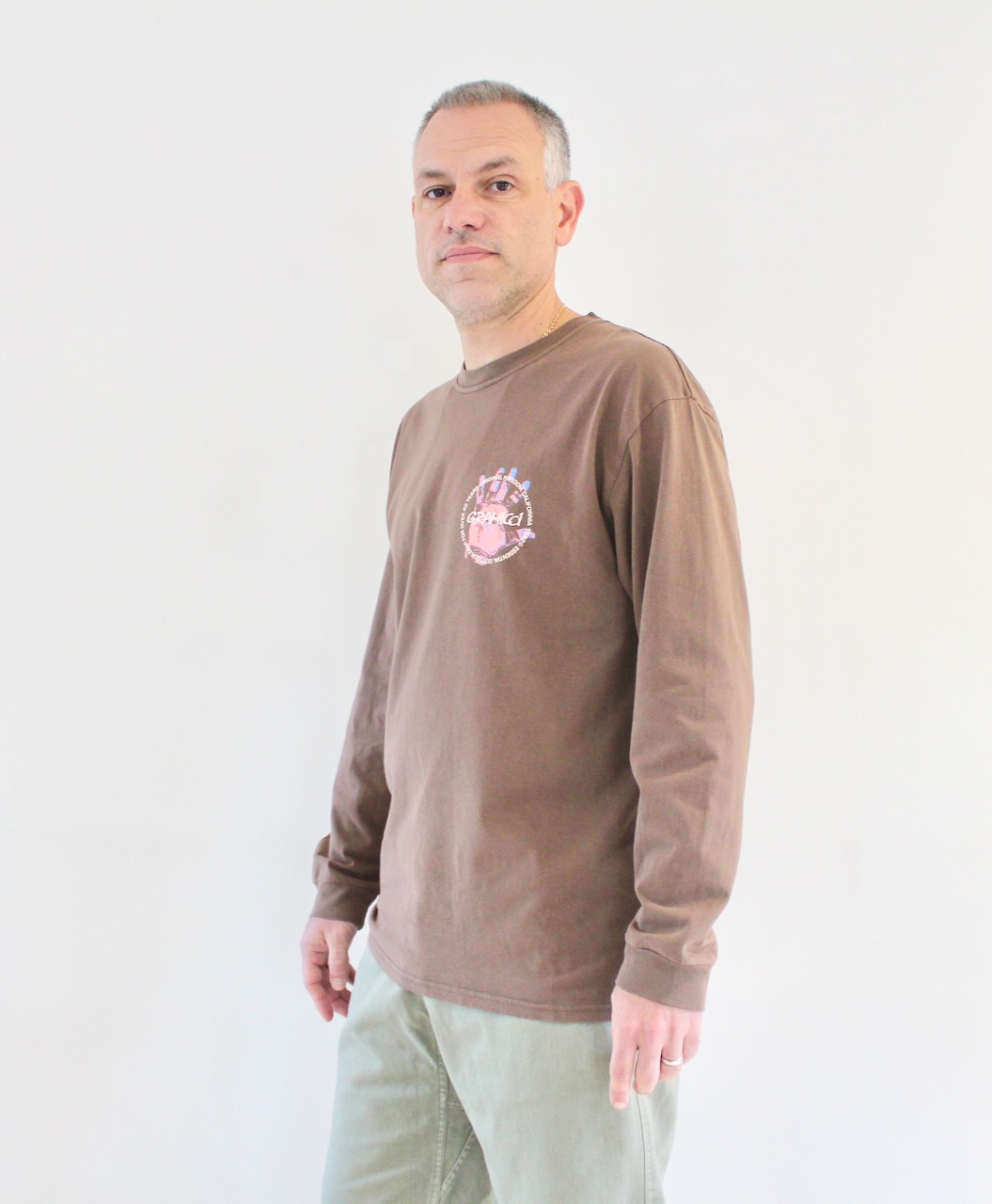 Gramicci Climber's Hand L/S Tee Pigment Brown