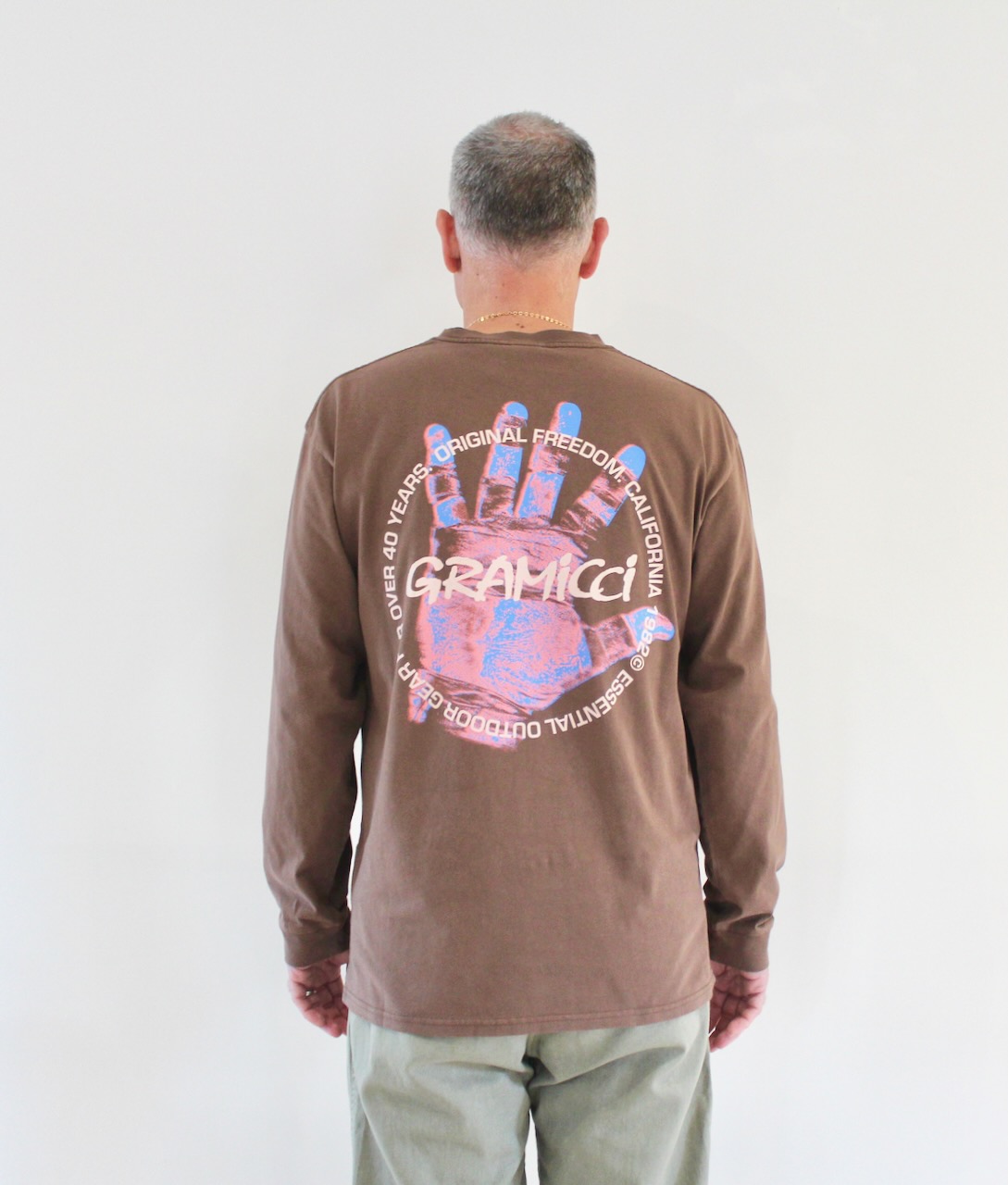 Gramicci Climber's Hand L/S Tee Pigment Brown