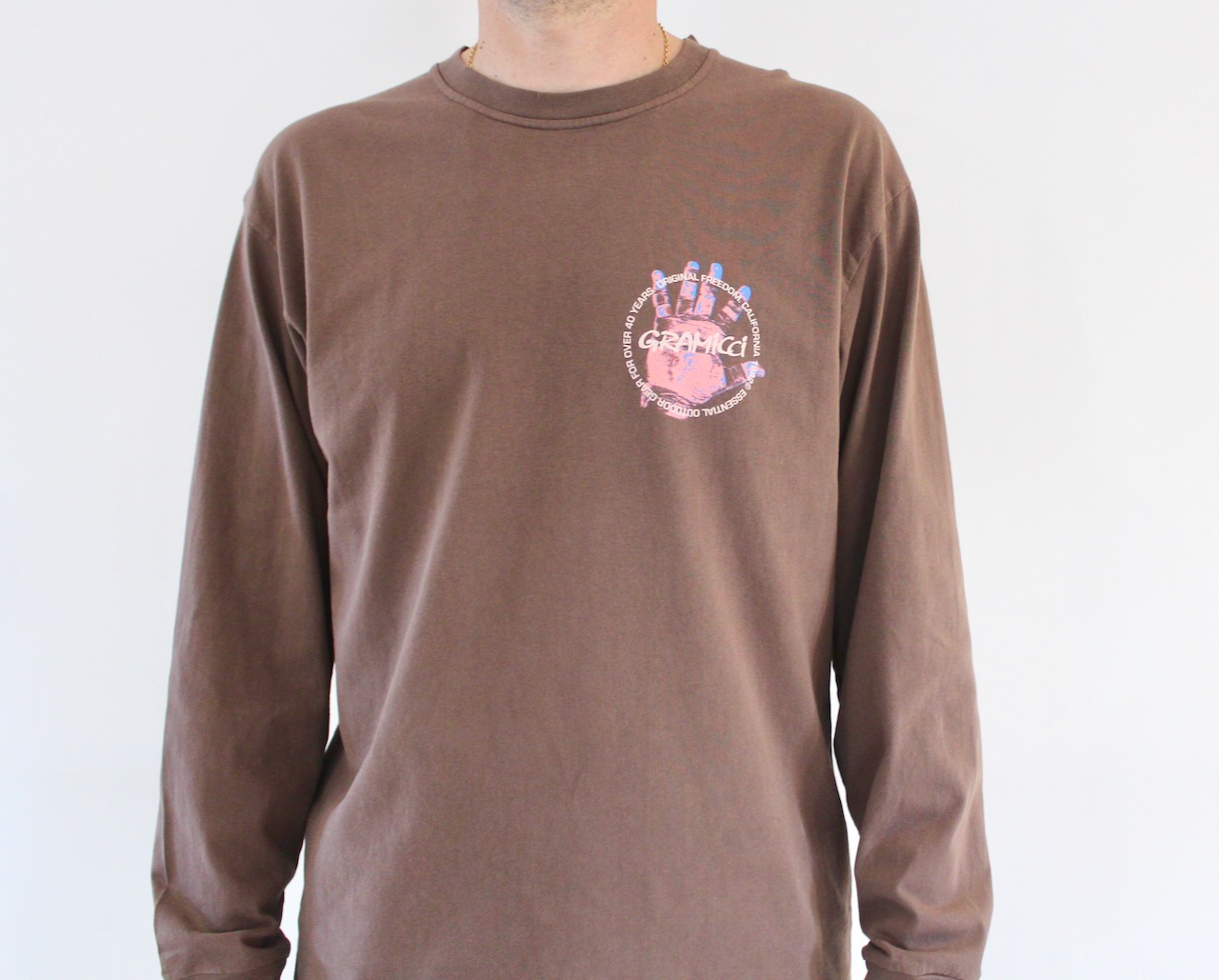 Gramicci Climber's Hand L/S Tee Pigment Brown