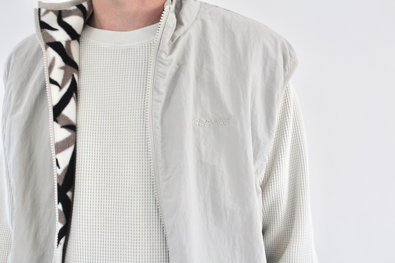 Gramicci Reversible Fleece Vest Tribal Snow