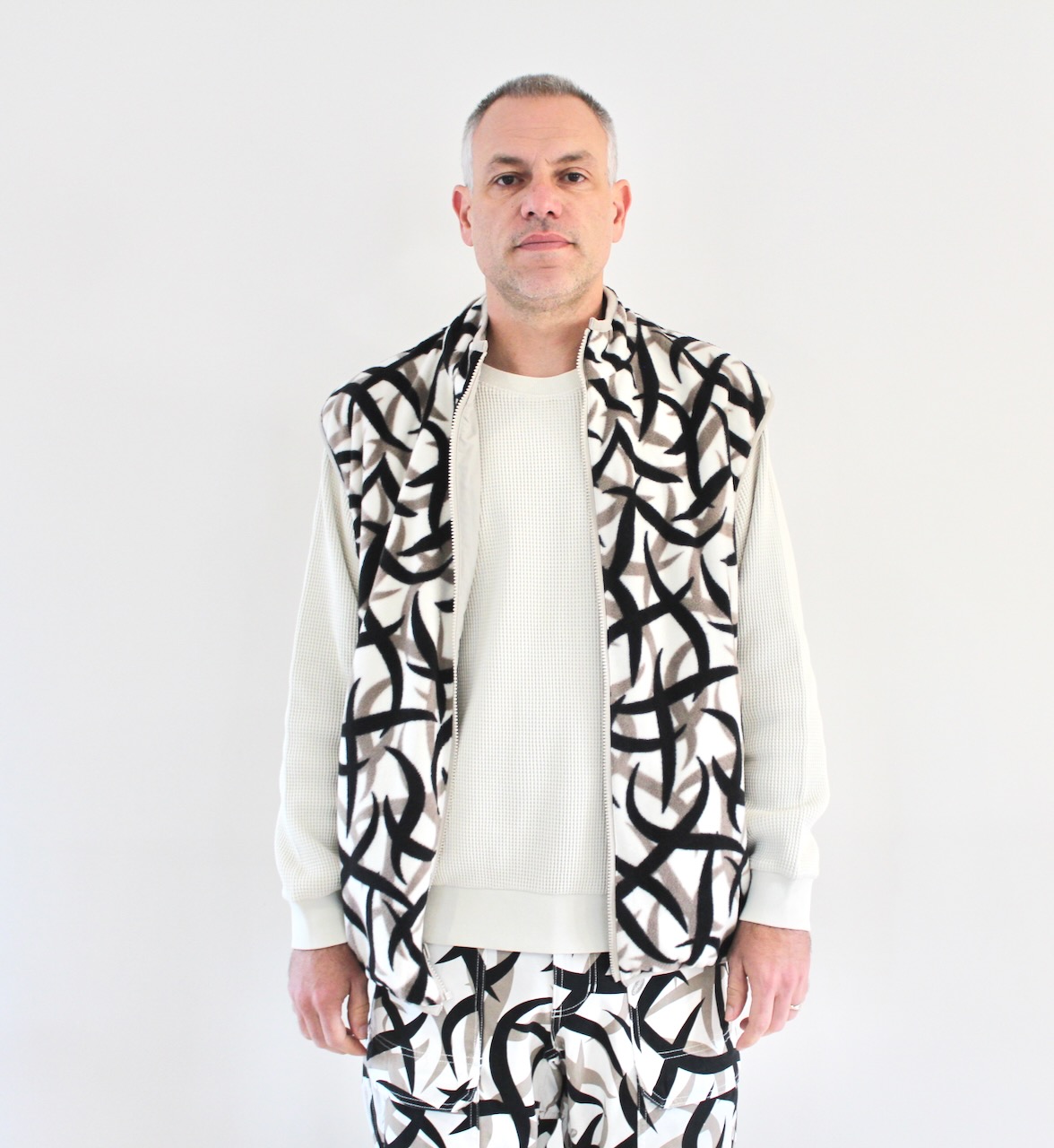 Gramicci Reversible Fleece Vest Tribal Snow