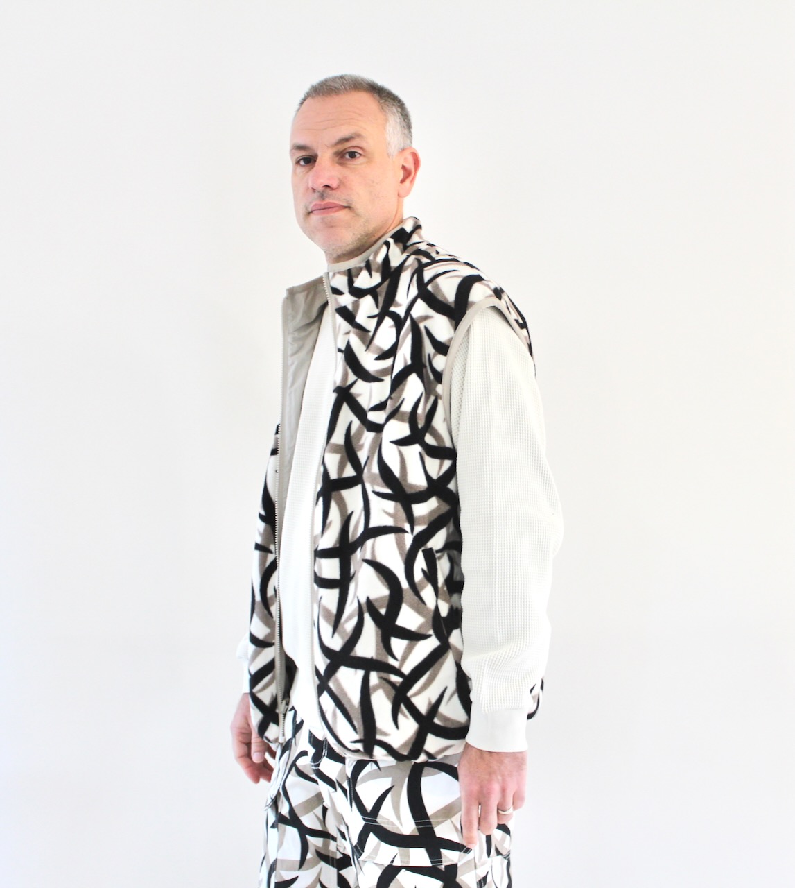 Gramicci Reversible Fleece Vest Tribal Snow