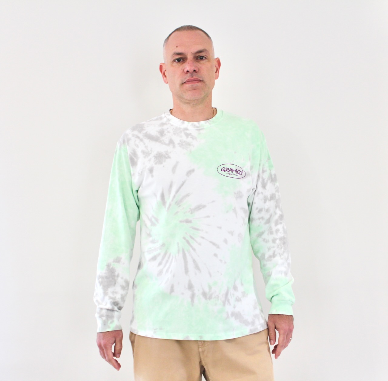 Gramicci Oval L/S Tee Tie Dye Green