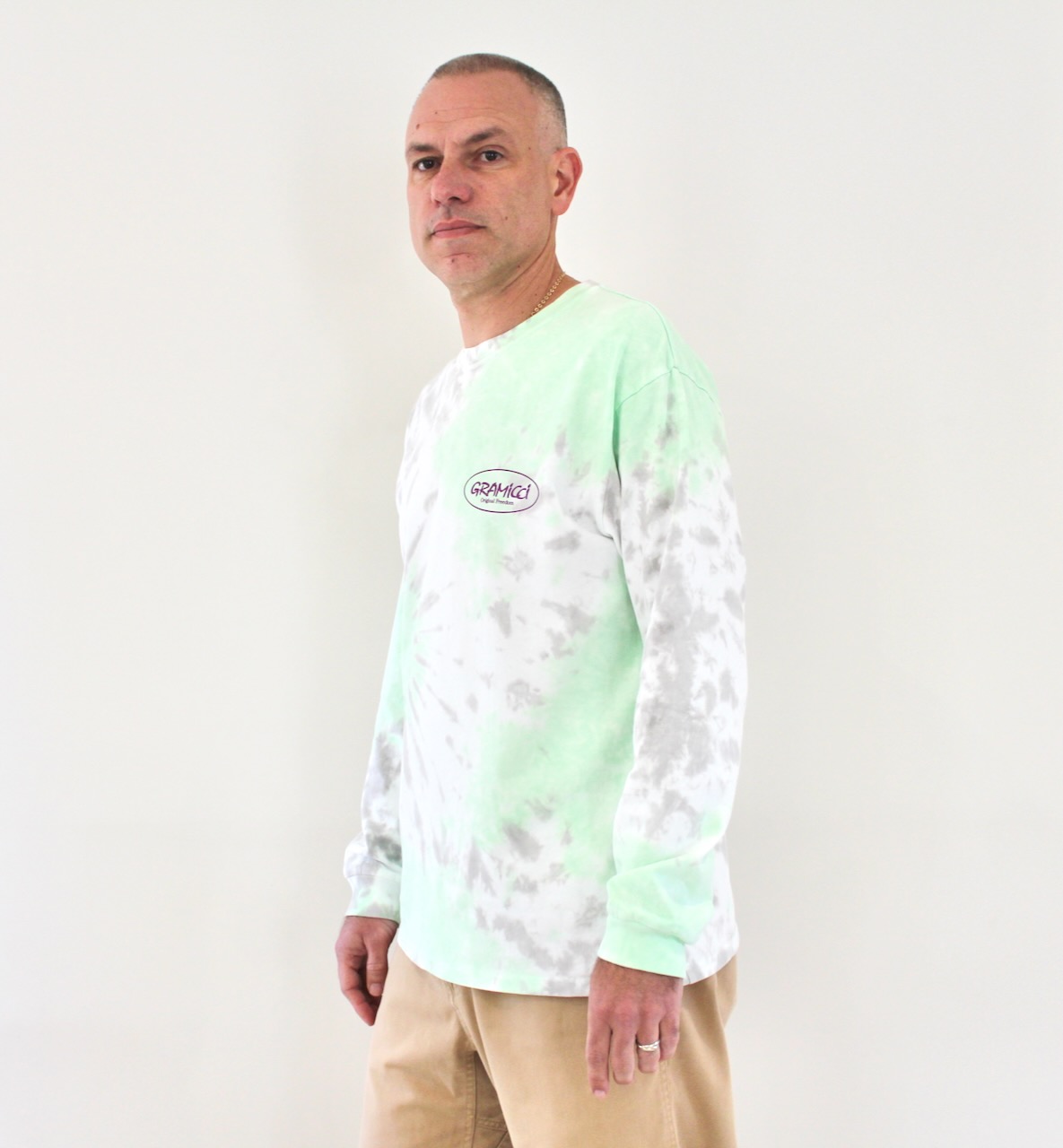 Gramicci Oval L/S Tee Tie Dye Green