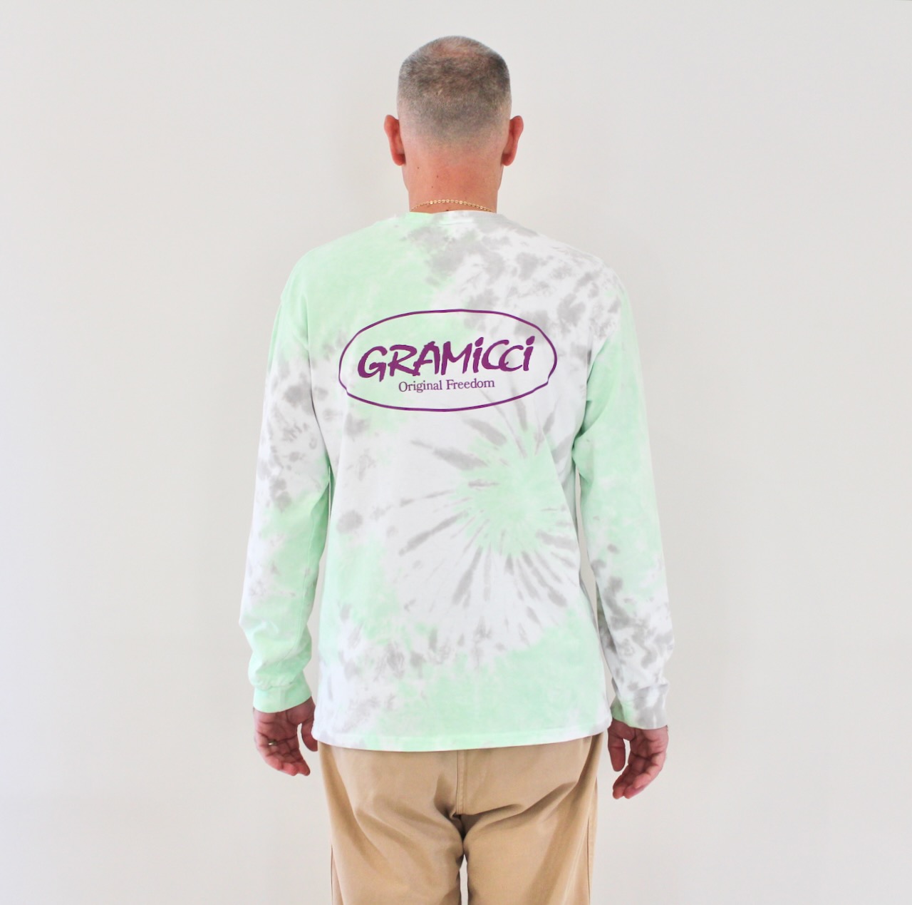 Gramicci Oval L/S Tee Tie Dye Green