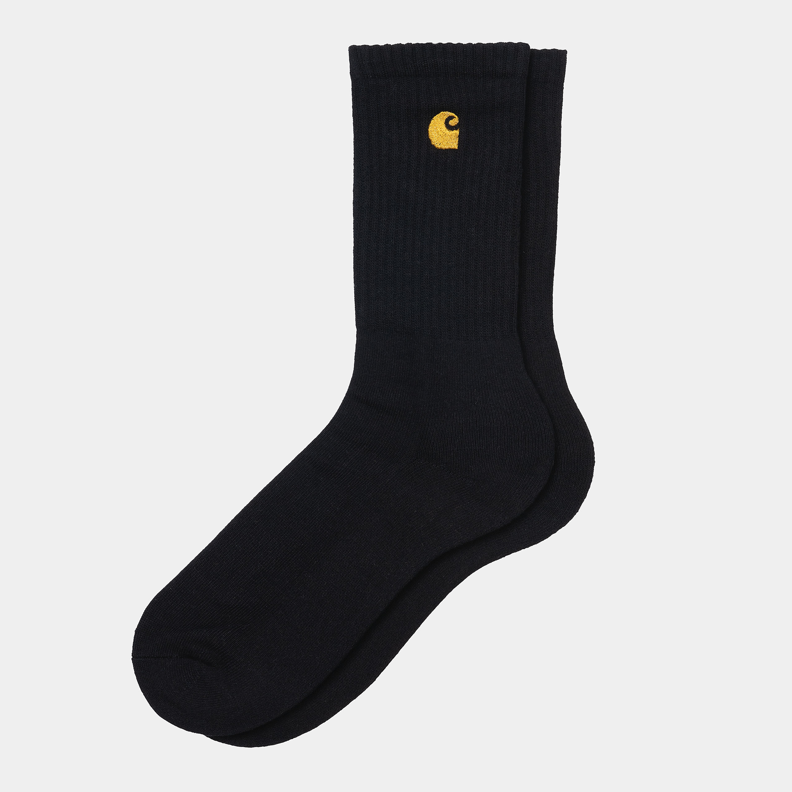 Carhartt Wip Chase Sock Logo Black Gold