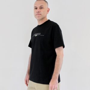 Lacoste Tee shirt brodé made in France Noir