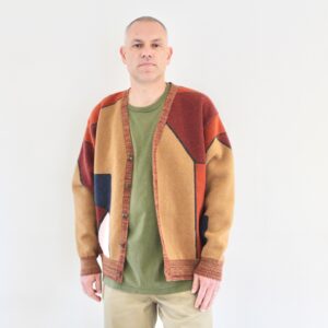 By Parra Your Stupid shed knitted cardigan brown