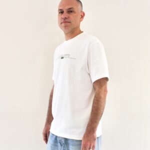 Lacoste Tee shirt brodé made in France Blanc