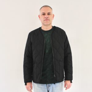 Taion Military Zip V Neck Noir