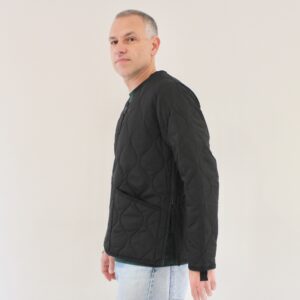 Taion Military Zip V Neck Noir