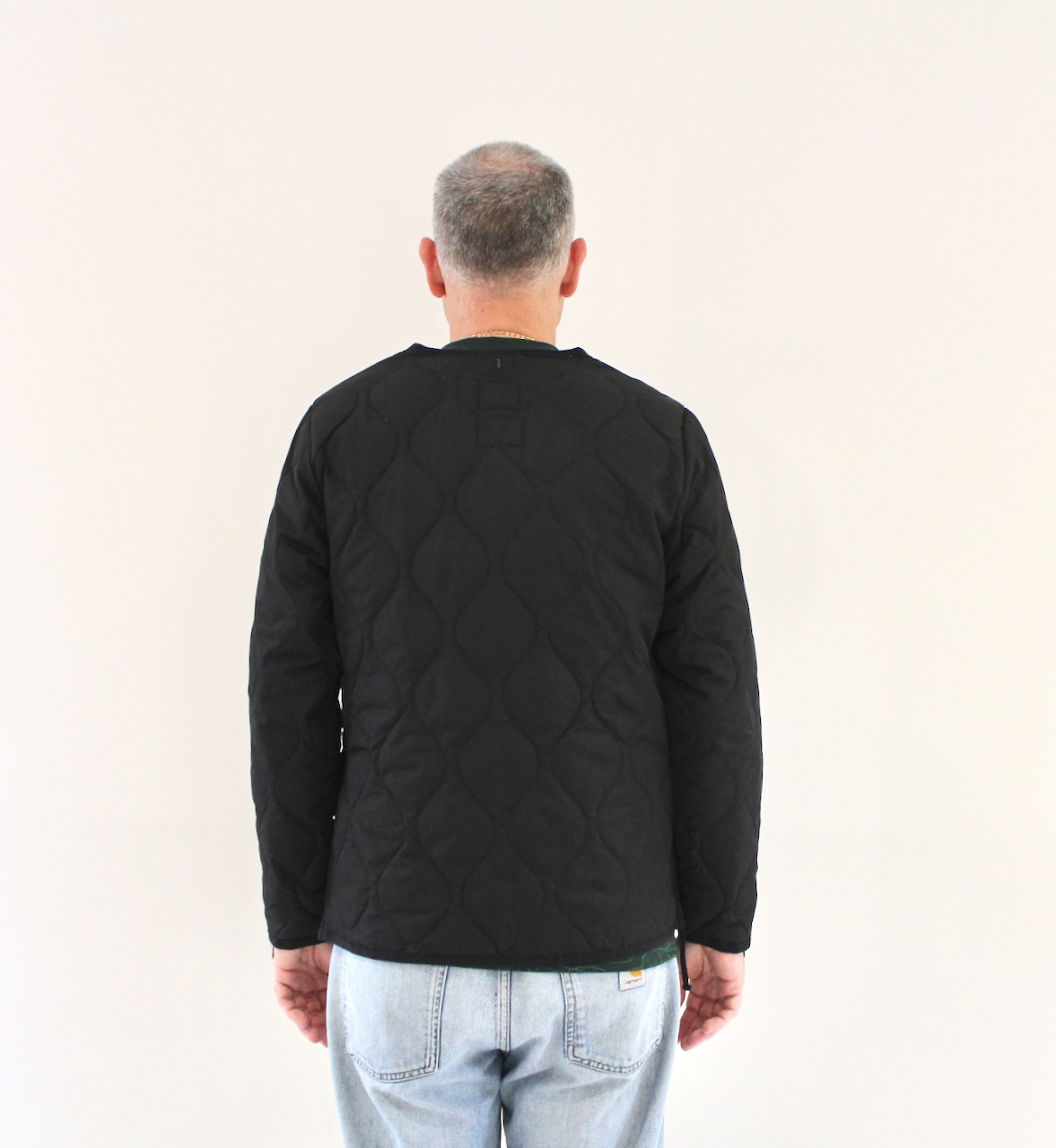 Taion Military Zip V Neck Noir