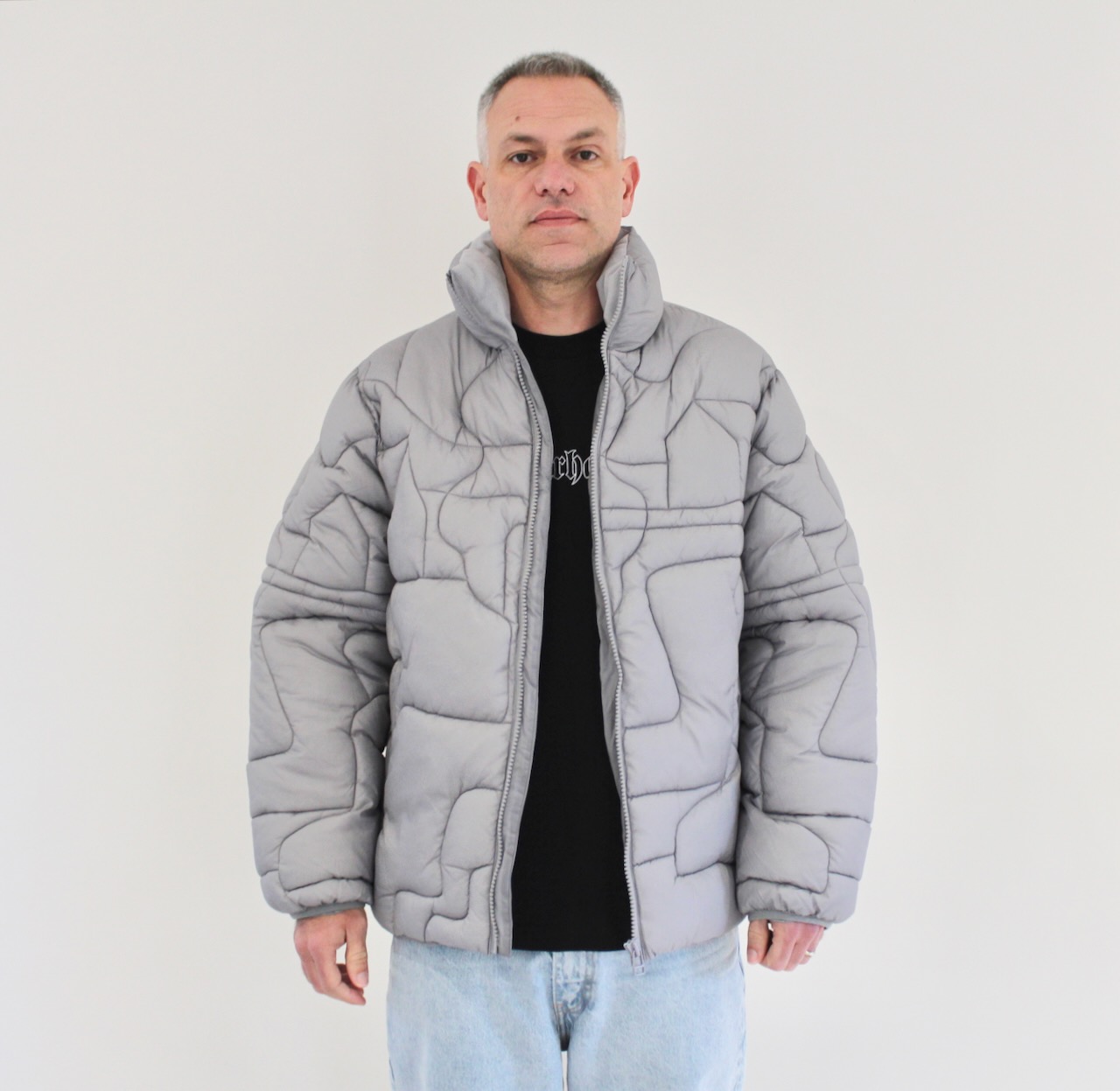 By Parra Boring village puffer jacket grey