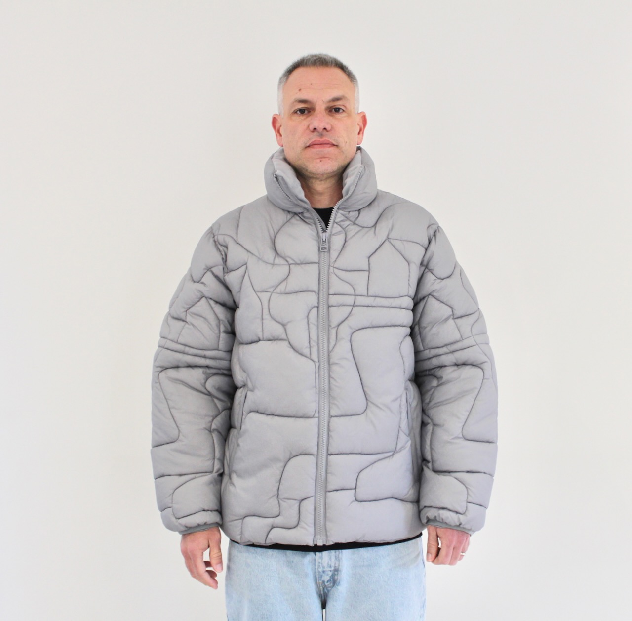 By Parra Boring village puffer jacket grey