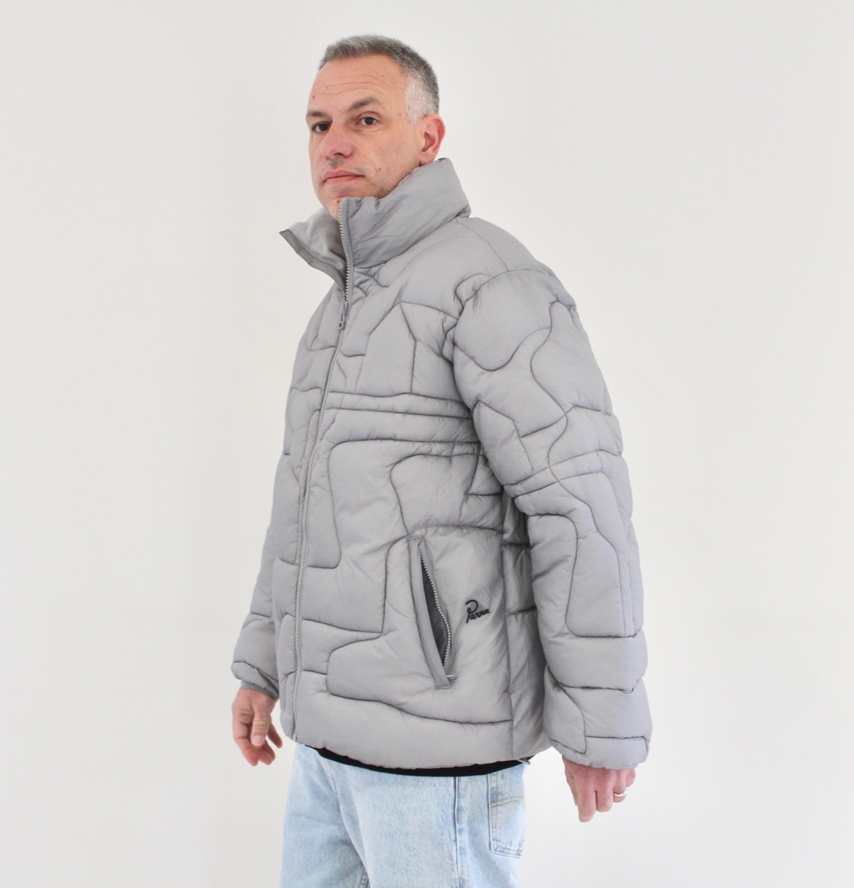 By Parra Boring village puffer jacket grey