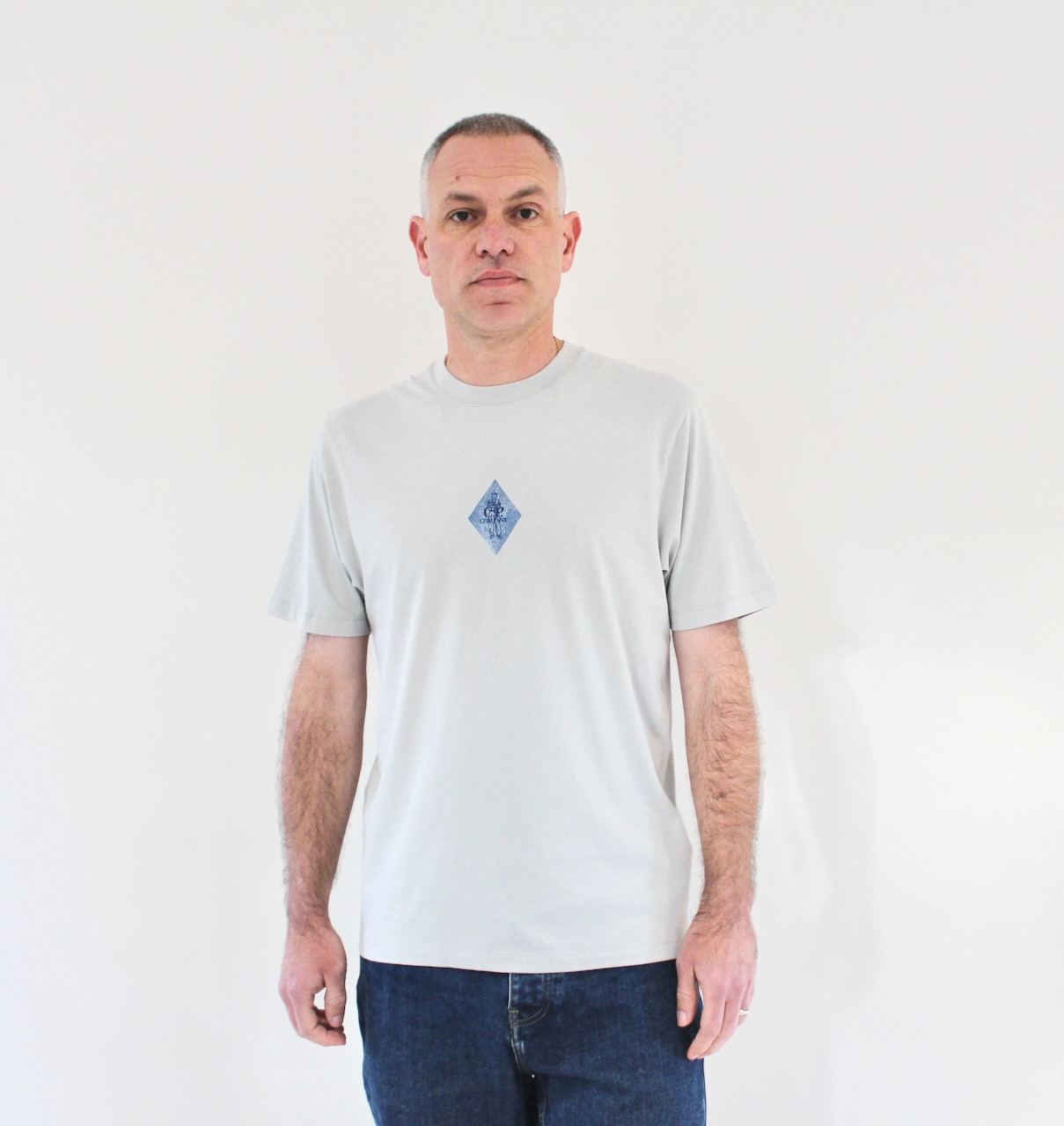 CP Company Tee shirt jersey 30/1 Stained Glass Blue Fox