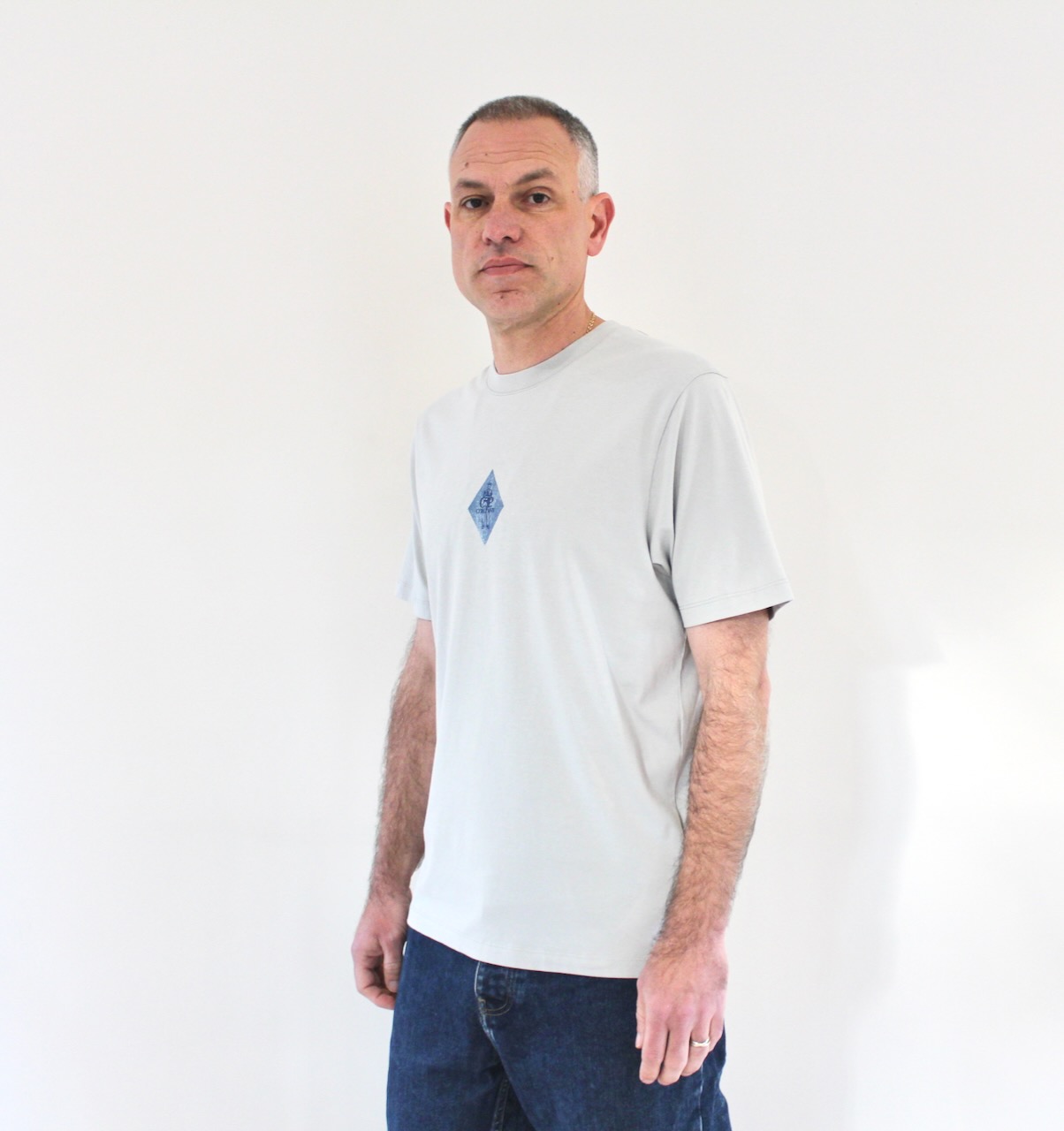 CP Company Tee shirt jersey 30/1 Stained Glass Blue Fox