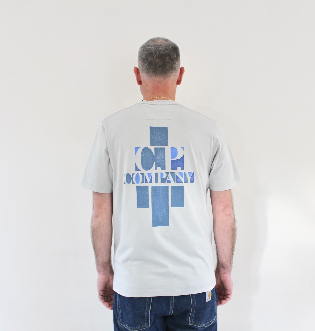 CP Company Tee shirt jersey 30/1 Stained Glass Blue Fox