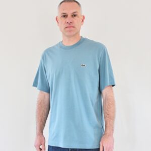 Lacoste Tee Shirt col rond bleu calcaire