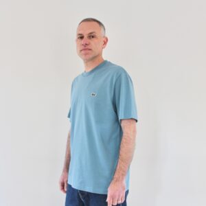 Lacoste Tee Shirt col rond bleu calcaire