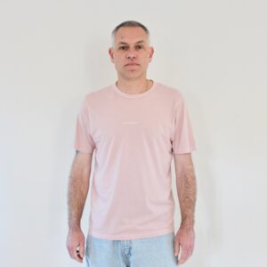 CP Company Tee shirt script jersey 24/1 resist dyed misty rose
