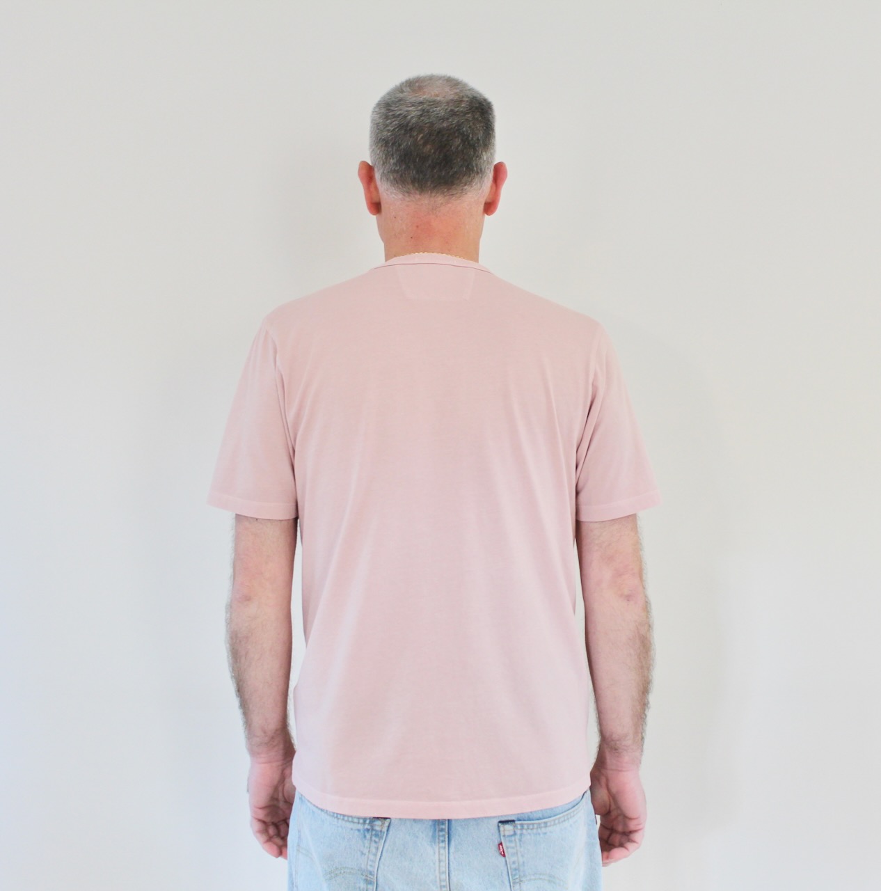 CP Company Tee shirt script jersey 24/1 resist dyed misty rose