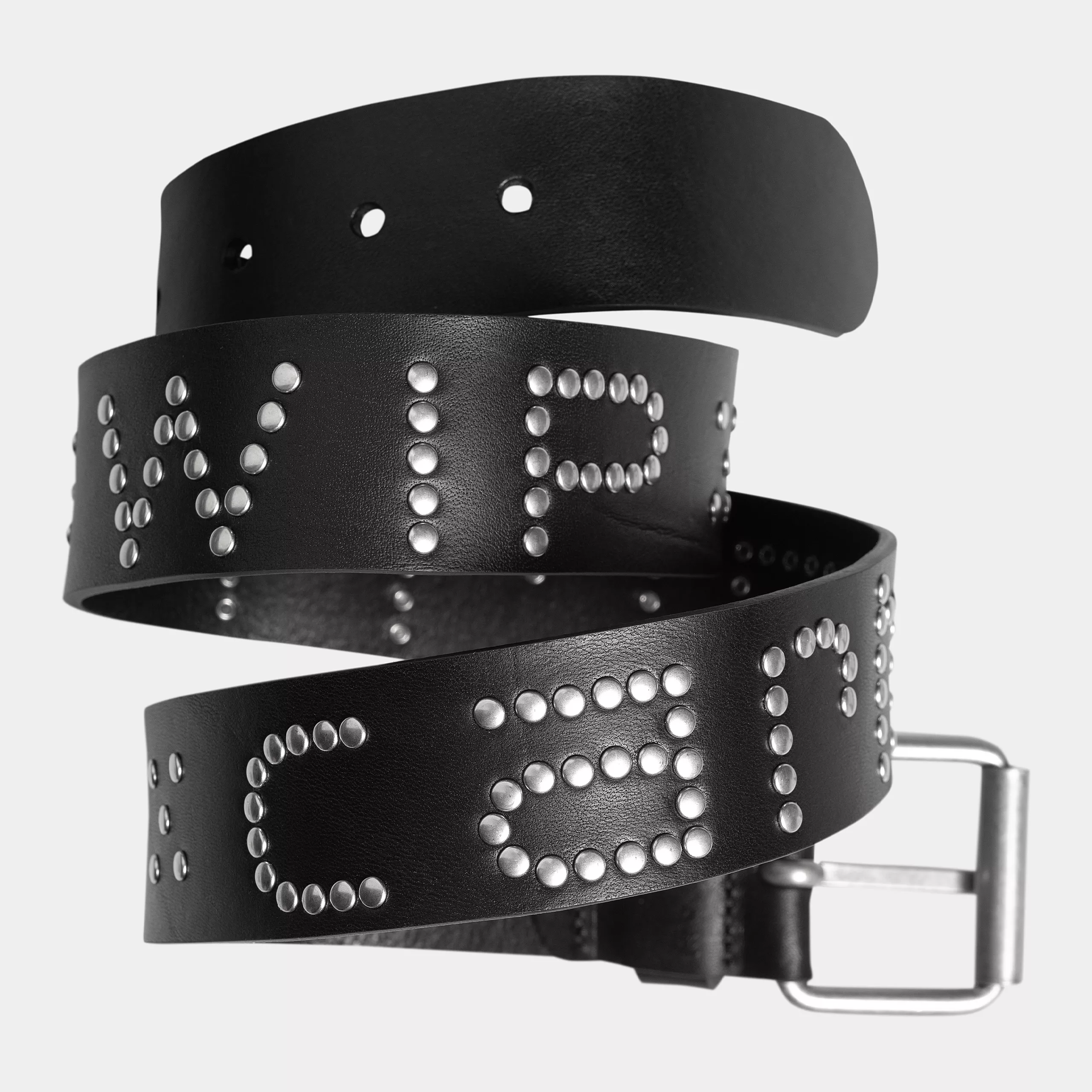 Carhartt Wip Script Studs Belt Black Silver