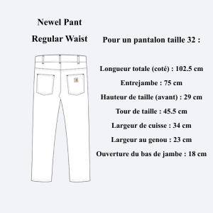 Carhartt Wip Newel Pant Black Stone Washed