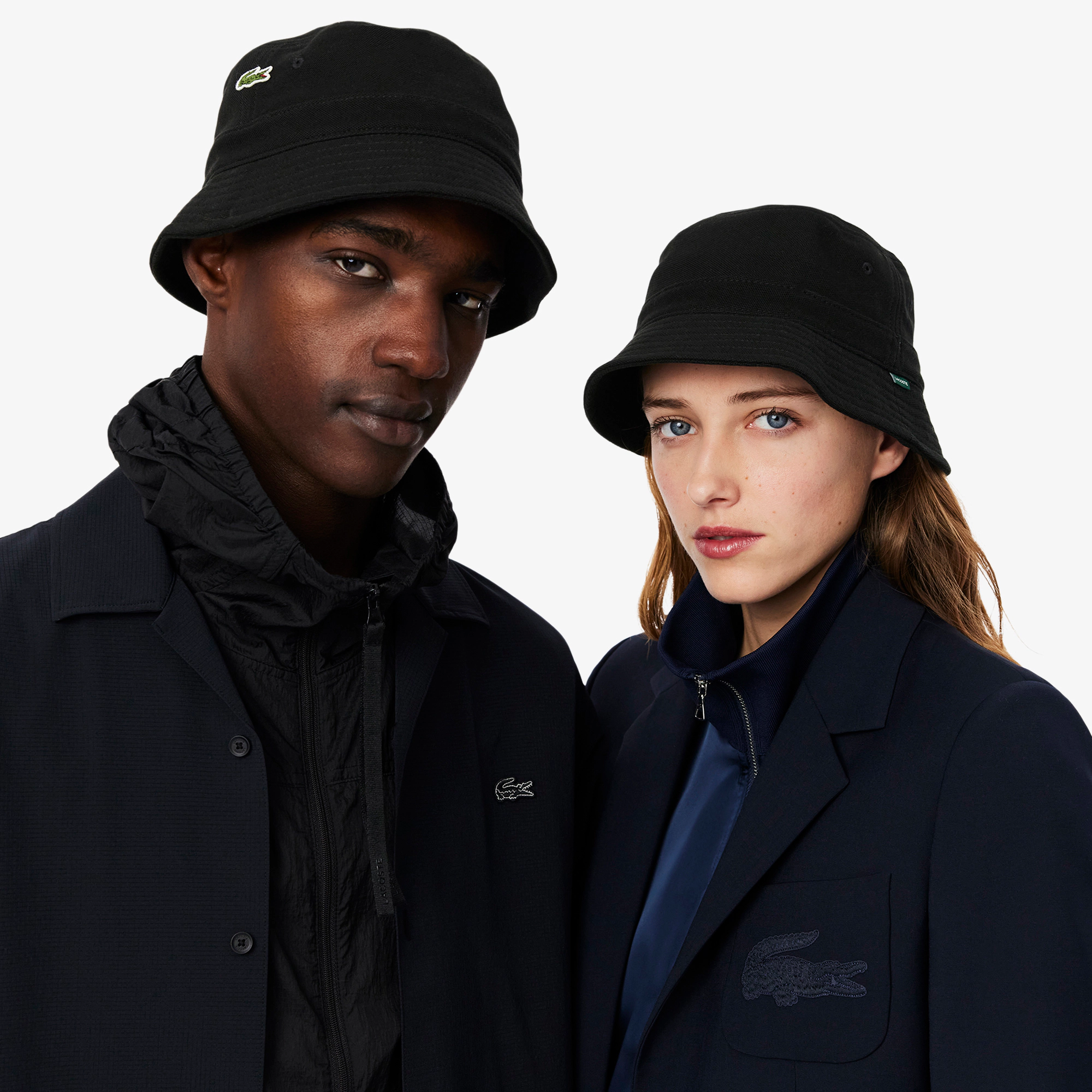 Lacoste Bob en piqué de coton noir