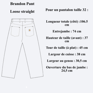 Carhartt Wip Brandon Short white rinsed