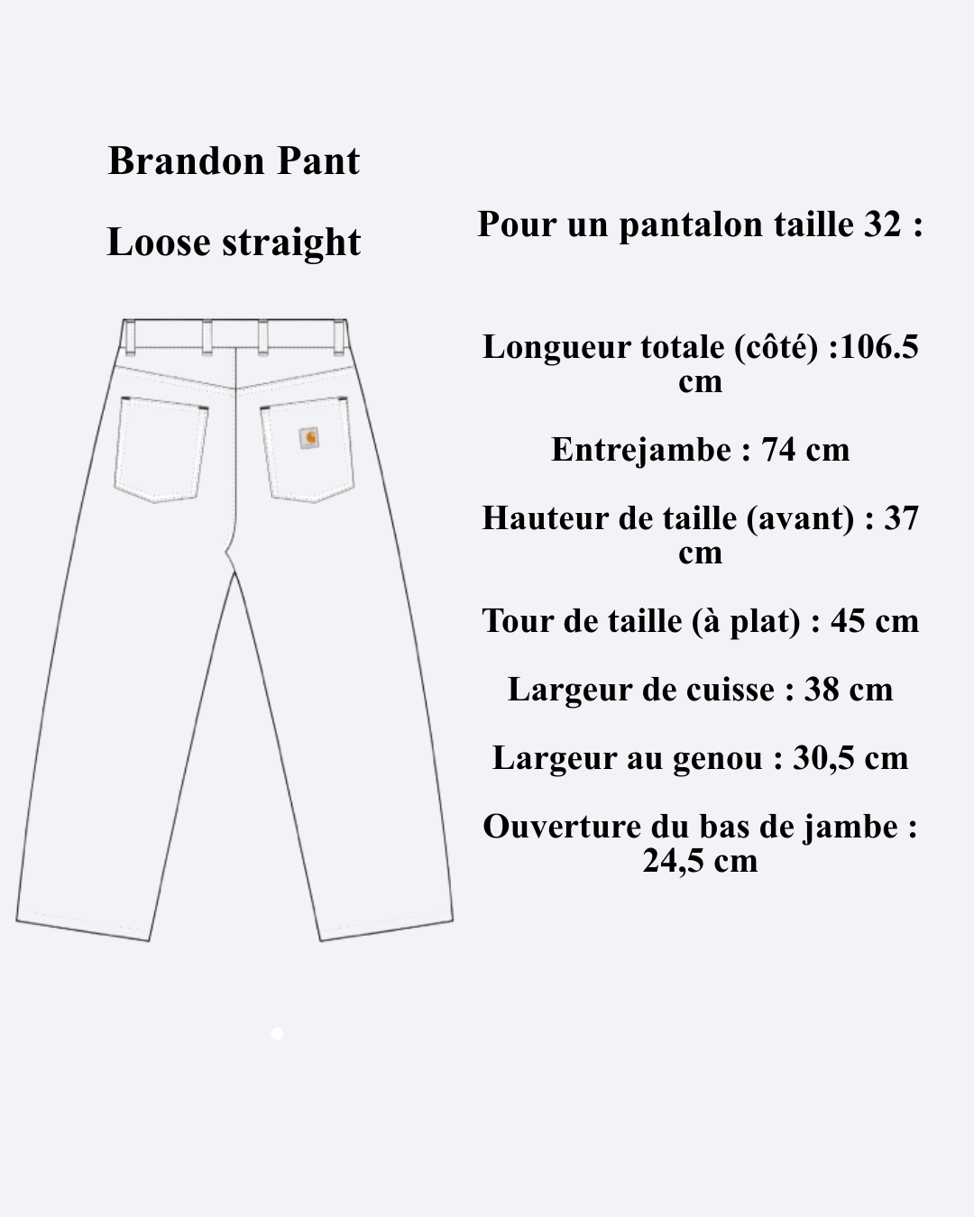 Carhartt Wip Brandon Short white rinsed