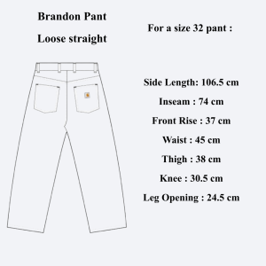 Carhartt Wip Brandon Short white rinsed