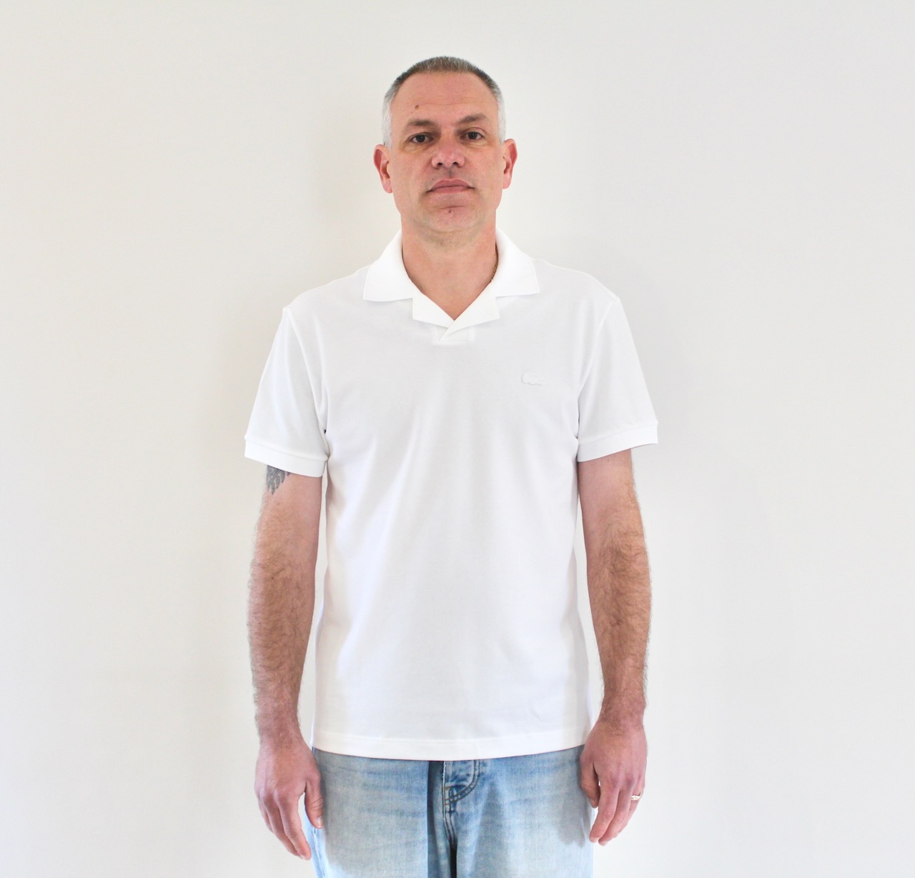 Lacoste Polo Piqué Blanc