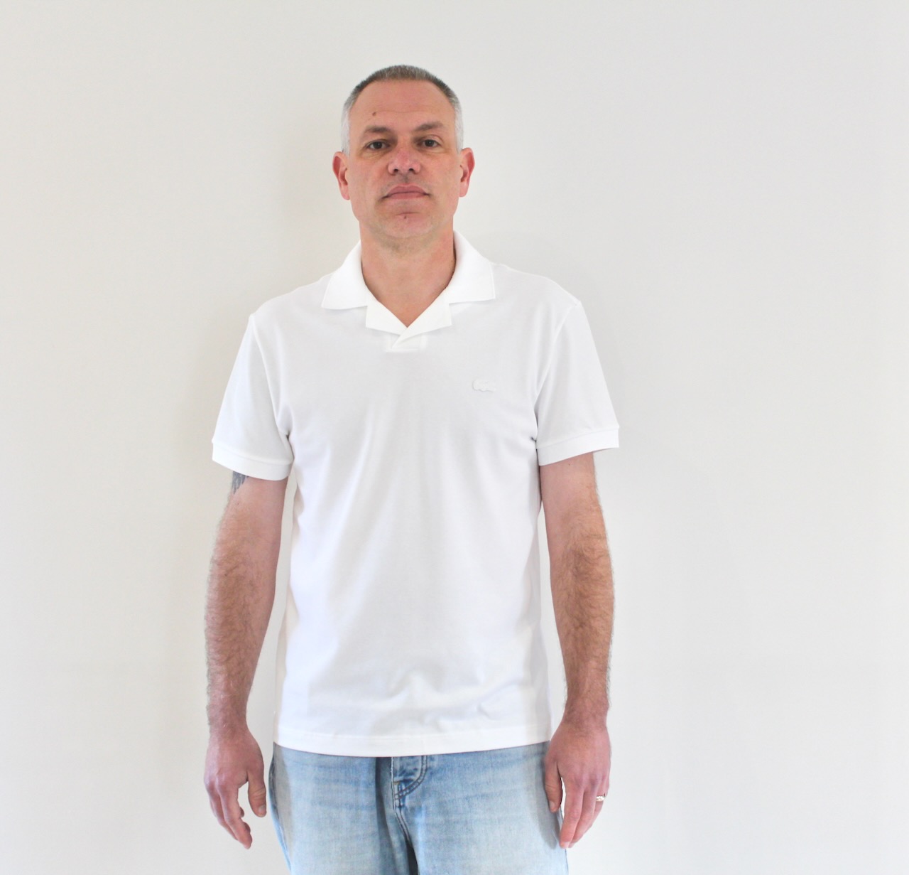 Lacoste Polo Piqué Blanc