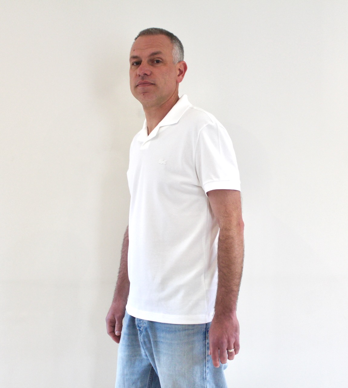 Lacoste Polo Piqué Blanc