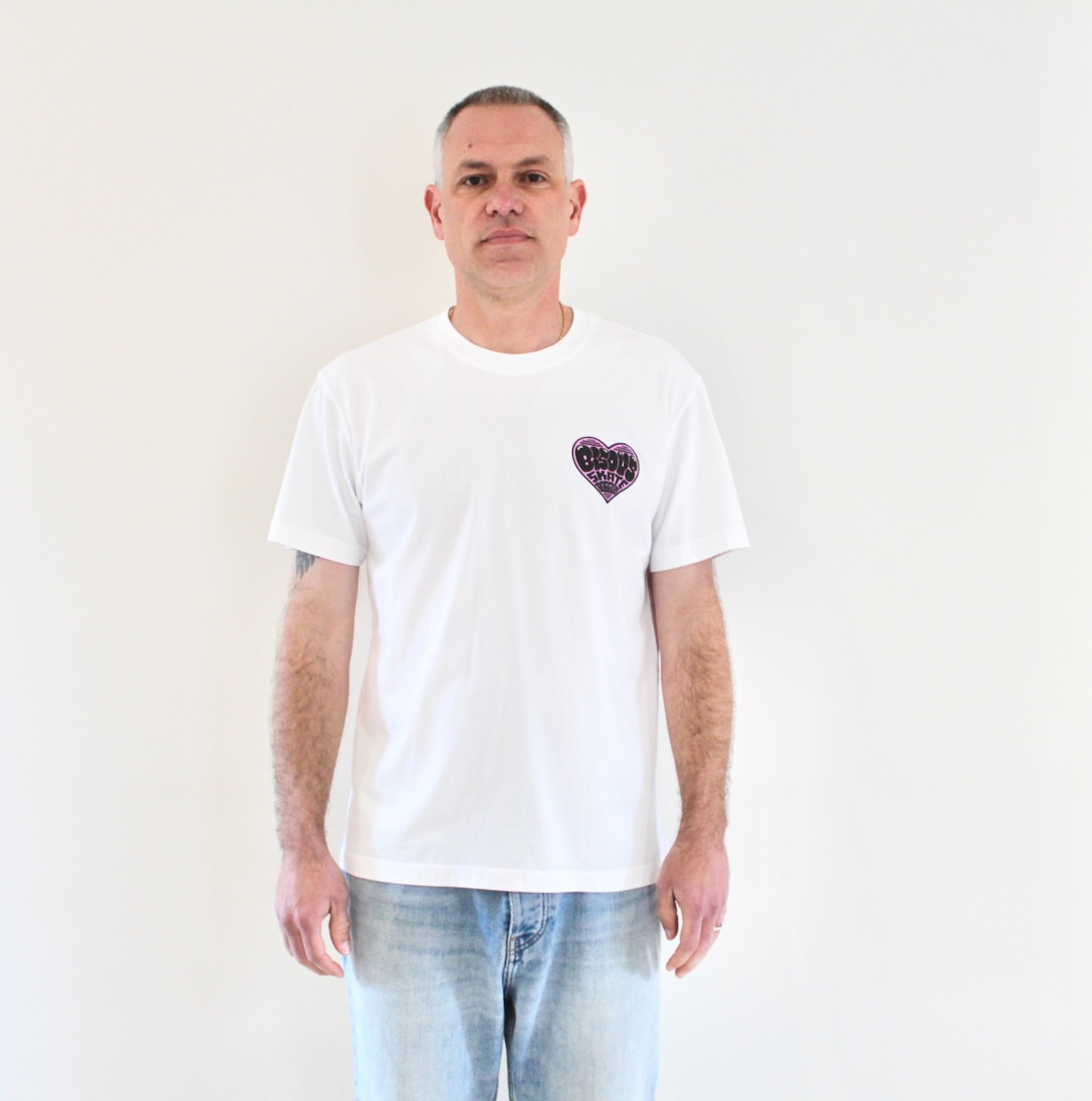 Bisous Tee Heart white