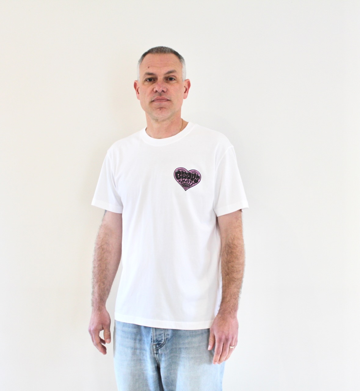 Bisous Tee Heart white
