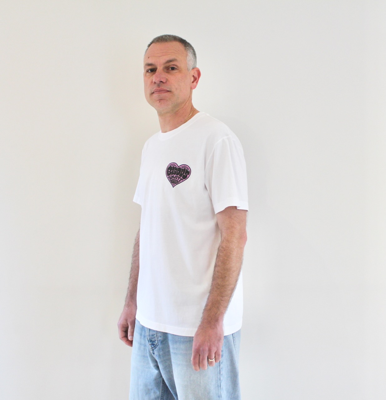 Bisous Tee Heart white