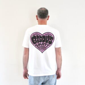 Bisous Tee Heart white