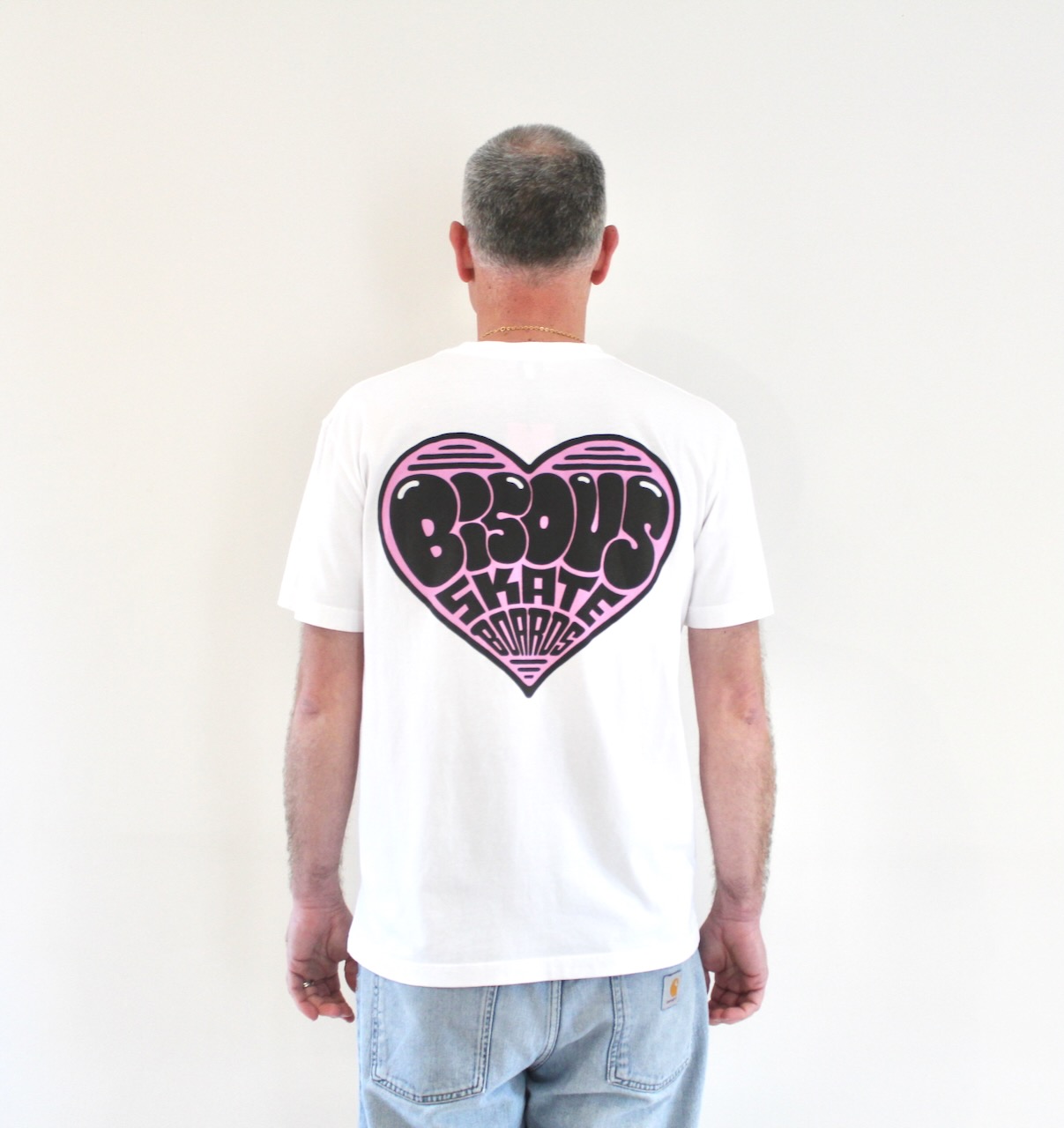 Bisous Tee Heart white