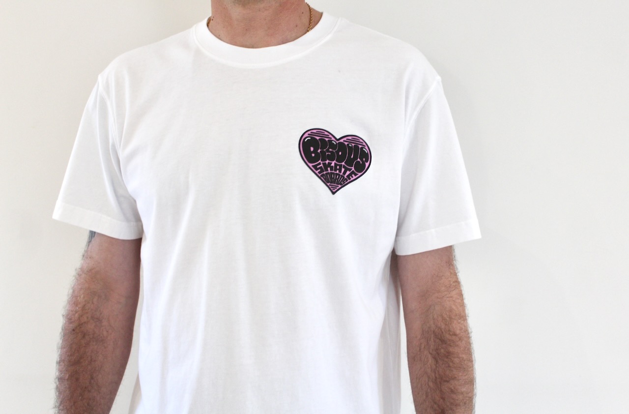 Bisous Tee Heart white