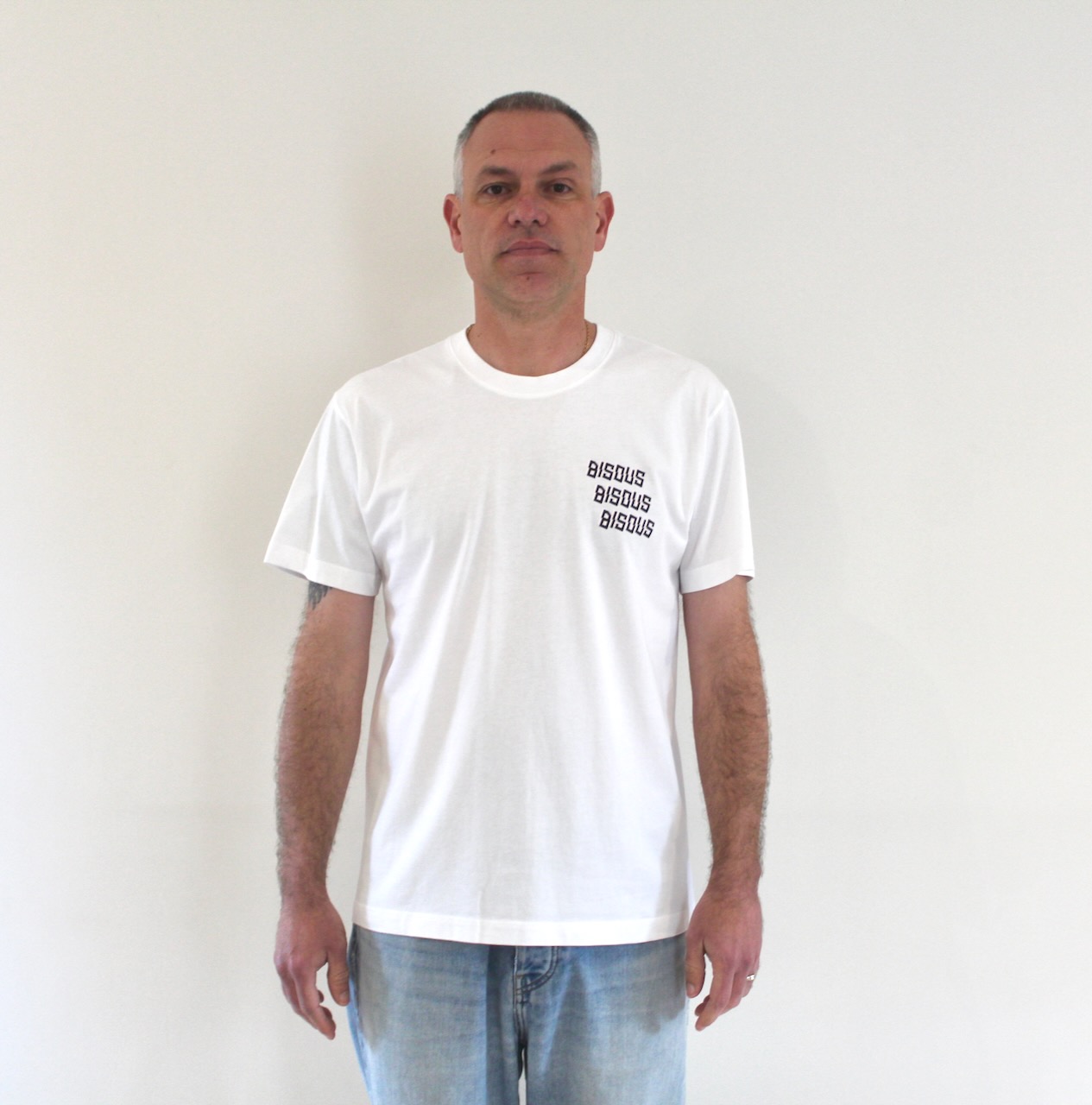 Bisous Tee X3 Bisous back white