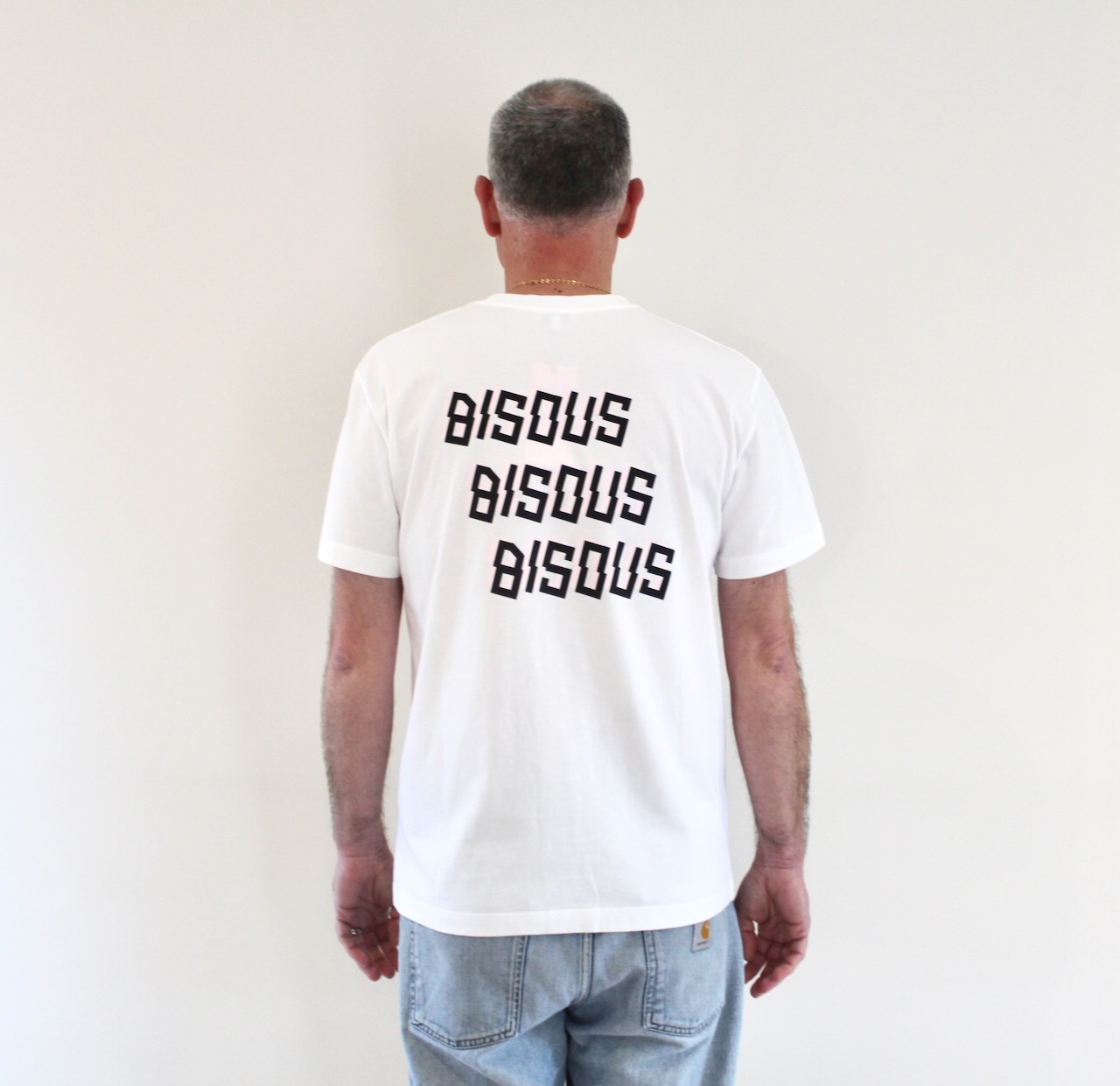 Bisous Tee X3 Bisous back white