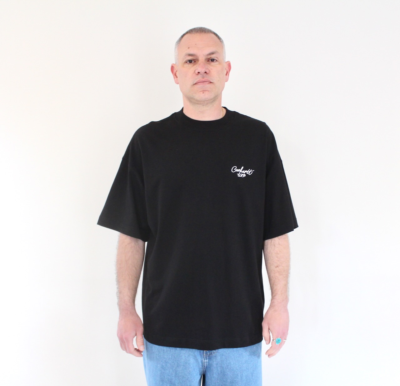 Carhartt Wip Signature script t-shirt black white