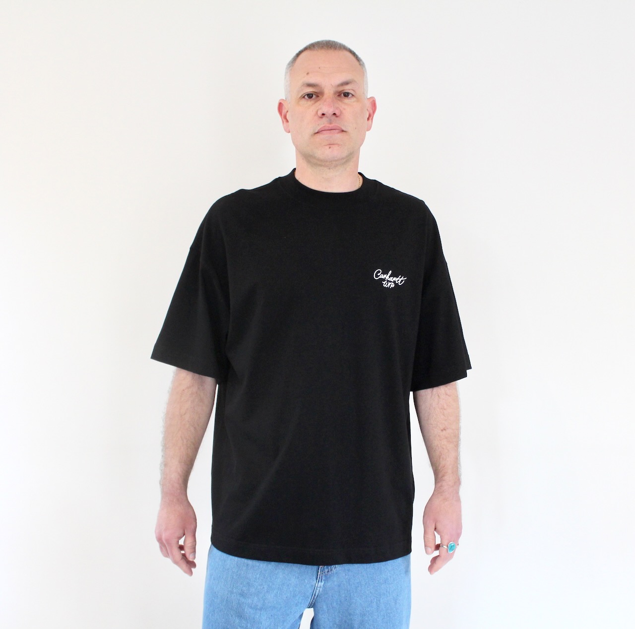 Carhartt Wip Signature script t-shirt black white