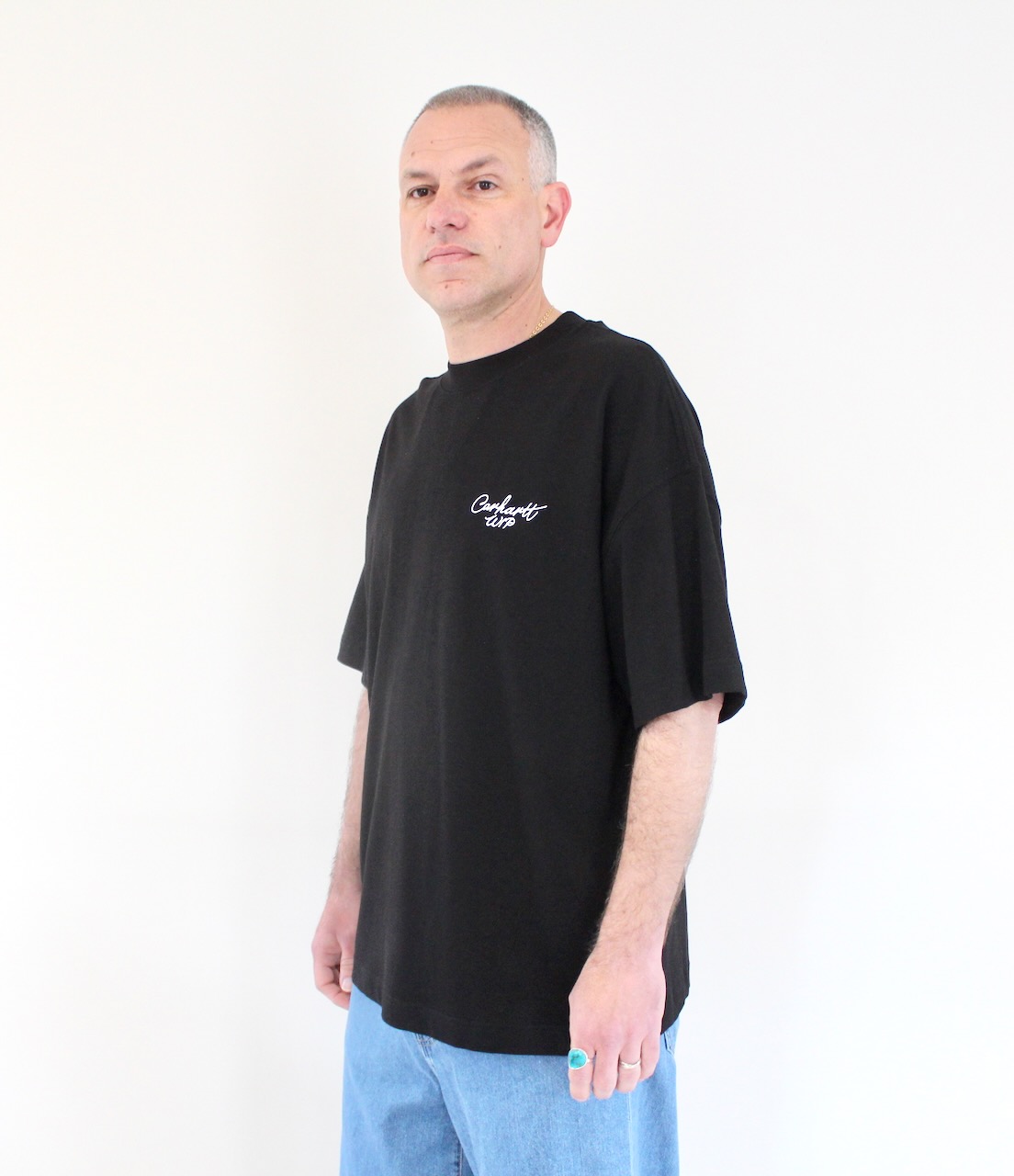 Carhartt Wip Signature script t-shirt black white
