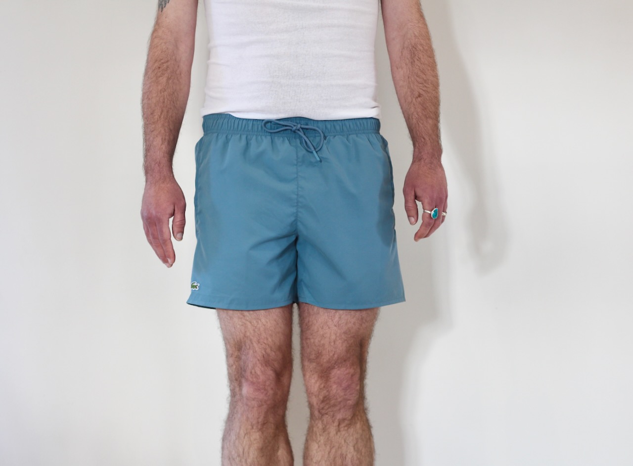Lacoste Short de bain bleu calcaire